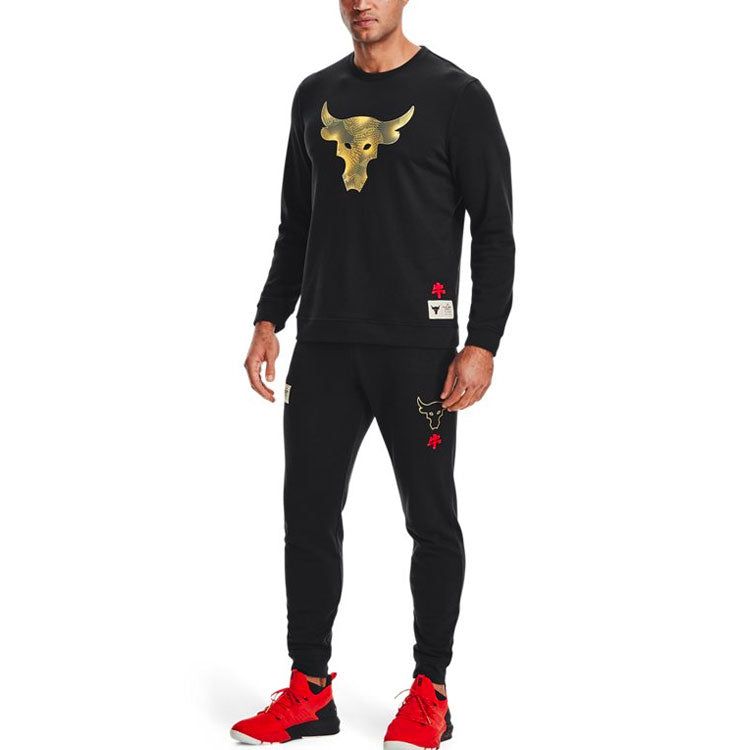 Under Armour Project Rock CNY Sweatshirt 'Black Gold' 1360737-001 sold by KicksCrew product image thumbnail 5