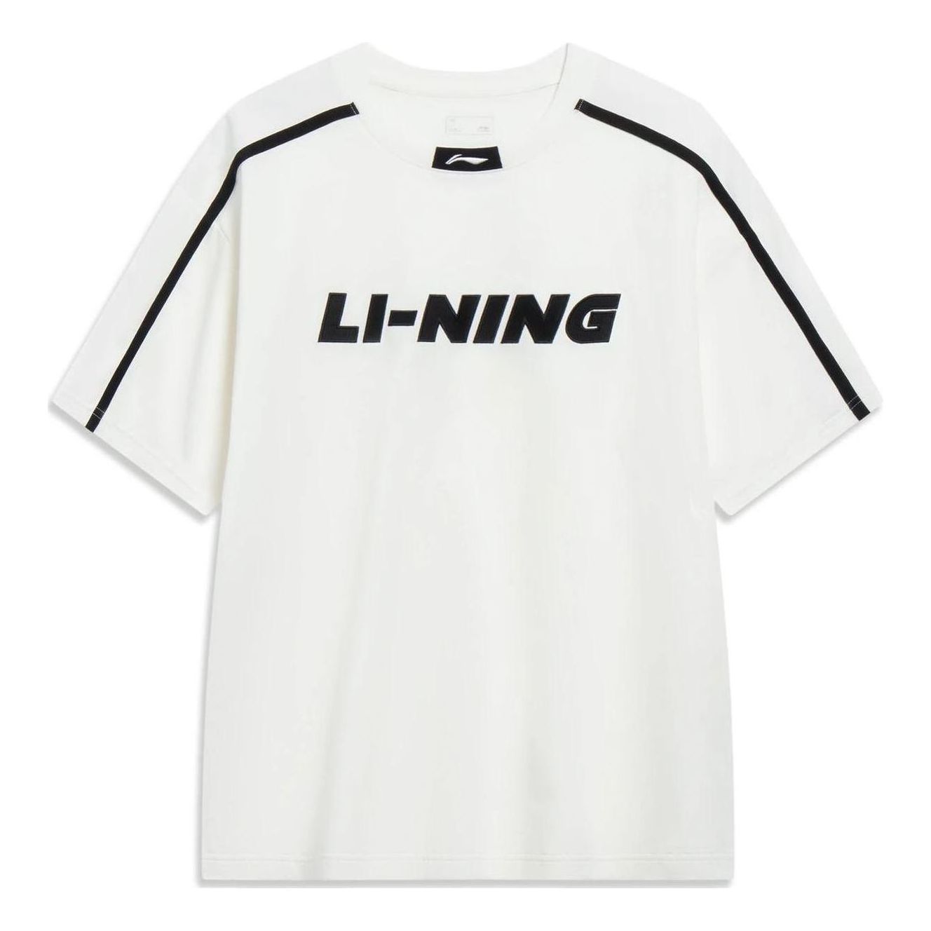 Li-Ning Sports Fashion Graphic T-shirt 'White Black' AHST565-1 sold by KicksCrew