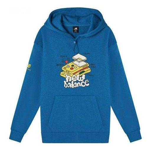 New Balance Graphic Print Hoodie 'Blue White' AMT11336-BMT sold by KicksCrew
