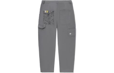 Li-Ning Graphic Straight Pants 'Grey' AKXR611-3 sold by KicksCrew