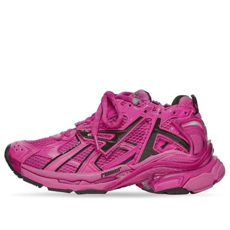 (WMNS) Balenciaga Runner Sneakers 'Fuchsia Mesh and Nylon' 677402W3RB25510 sold by KicksCrew