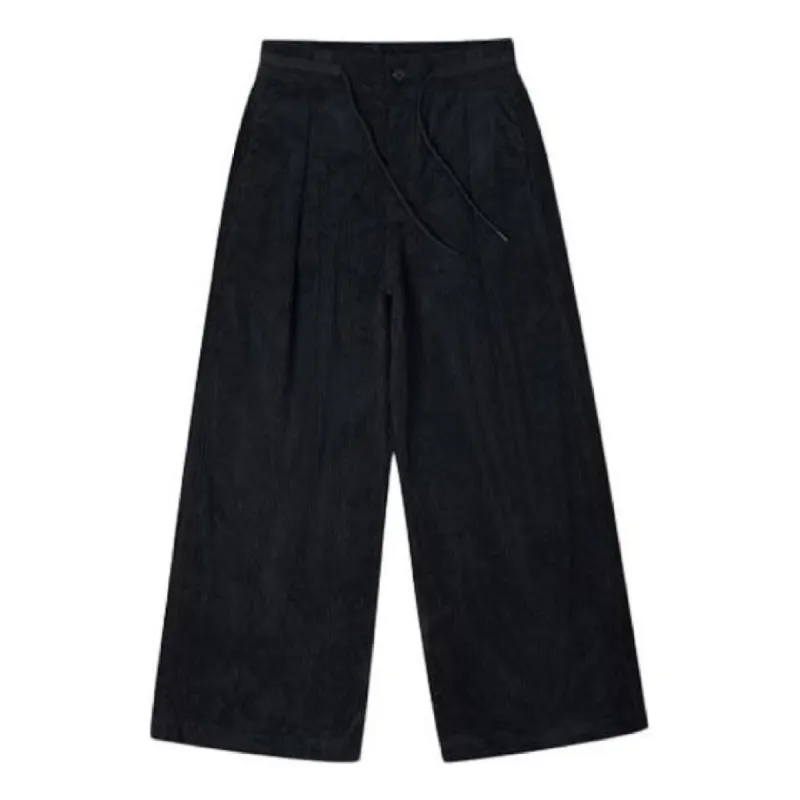 (WMNS) Converse Wide Leg Corduroy Pants 'Black' 10022354-A01 made by Converse