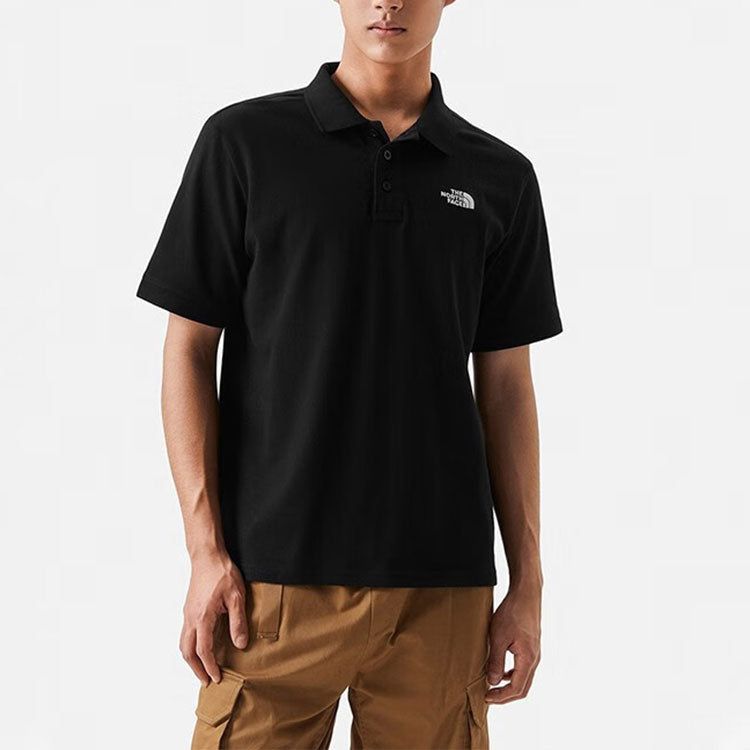 THE NORTH FACE Tonal Logo Pique Polo Shirt 'Black' NFOA7WE8-JK3 sold by KicksCrew product image thumbnail 2