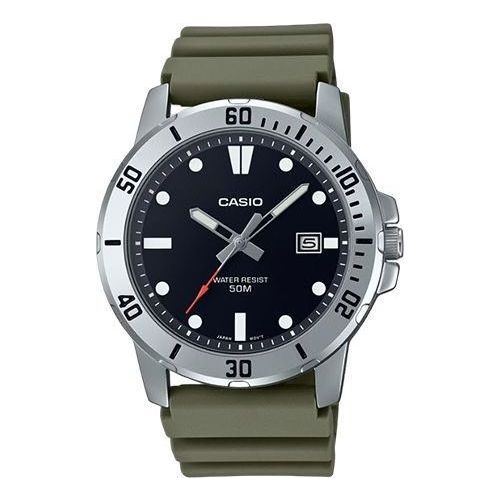 CASIO Analog 'Olive Green' MTP-VD01-3EV sold by KicksCrew