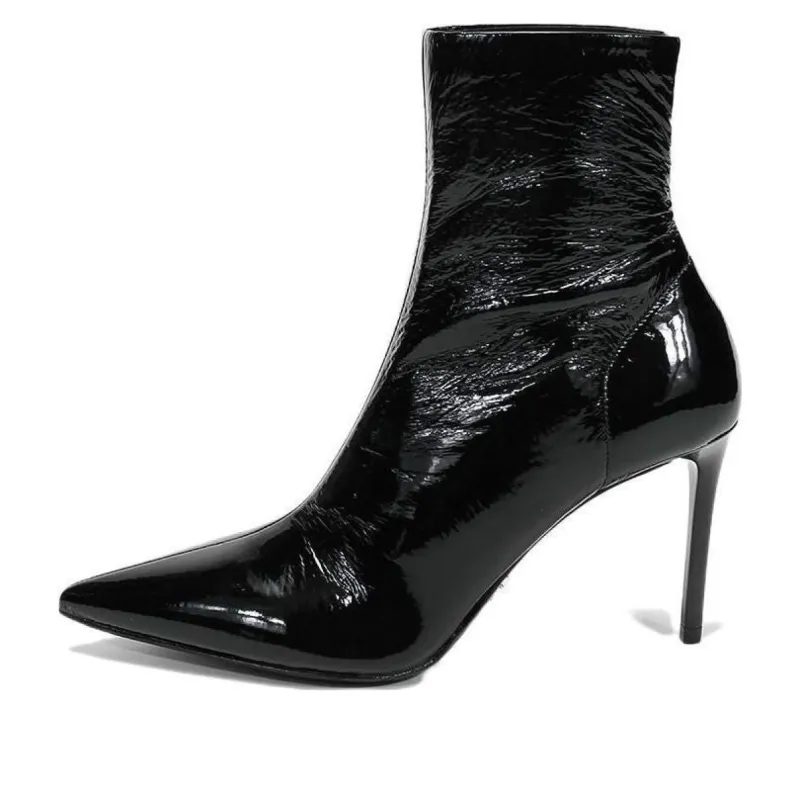 (WMNS) PRADA 90mm Patent Leather Effect Ankle Boots 'Black' 1T003M_3LBK_F0002_F_B085 sold by KicksCrew