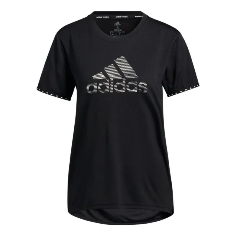 (WMNS) adidas Badge Of Sport Necessi T-Shirt Asia Sizing 'Black' GQ9412 sold by KicksCrew