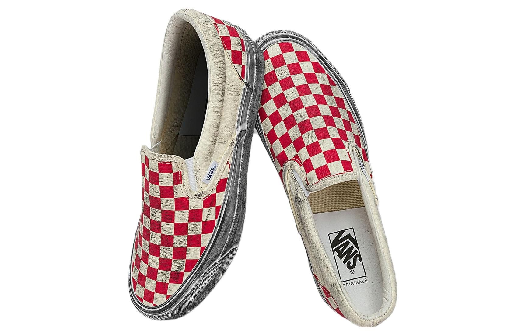 Vans Vault OG Classic SlipOn LX 'Stressed - Red Checkerboard' VN0A32QN9Y1 sold by KicksCrew product image thumbnail 4