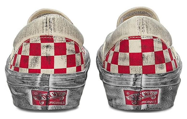 Vans Vault OG Classic SlipOn LX 'Stressed - Red Checkerboard' VN0A32QN9Y1 sold by KicksCrew product image thumbnail 5
