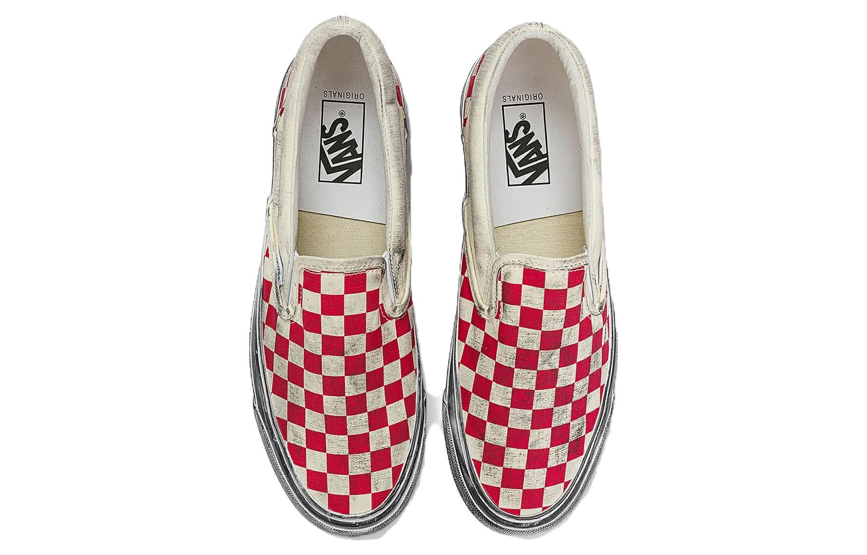 Vans Vault OG Classic SlipOn LX 'Stressed - Red Checkerboard' VN0A32QN9Y1 sold by KicksCrew product image thumbnail 3