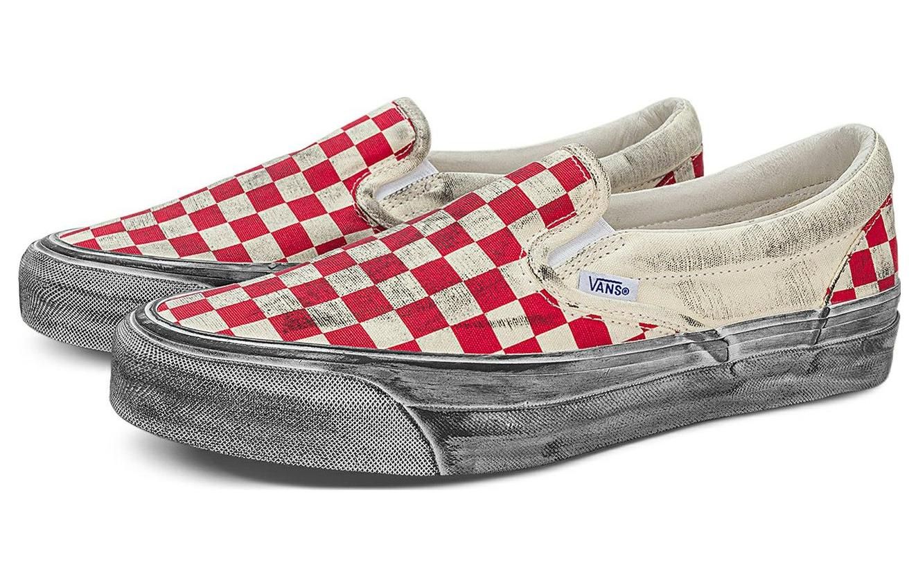 Vans Vault OG Classic SlipOn LX 'Stressed - Red Checkerboard' VN0A32QN9Y1 sold by KicksCrew product image thumbnail 2