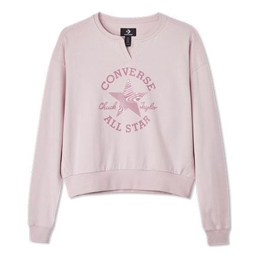 (WMNS) Converse Chuck Taylor Patch CrewNeck Sweatshirt 'Pink' 10023715-A01 sold by KicksCrew