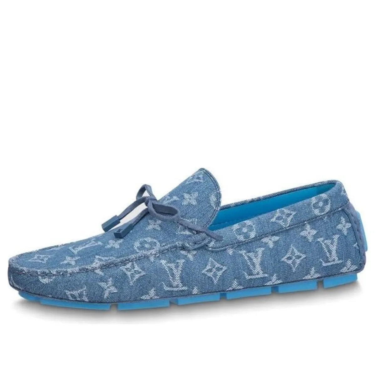 Louis Vuitton Driver Shoes in Blue leather Louis Vuitton Moccasin Blue Casual Shoes for Men for sale | eBay main image 4