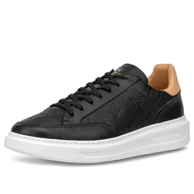 LOUIS VUITTON Beverly Hills Sneakers 'Black Monogram with Caramel Top' 1A7WGL sold by KicksCrew
