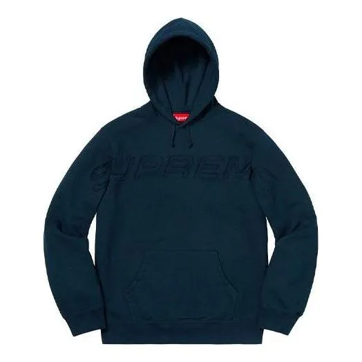 Supreme Set In Logo Hooded Sweatshirt 'Navy' SUP-SS19-096 sold by KicksCrew
