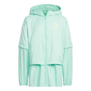 (GS) adidas JG Summer Jacket 'Green' IA8194 sold by KicksCrew