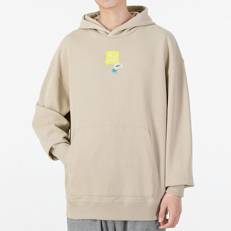 Puma Oversize Trend Graphic Logo Hoodie 'Beige' 536061-64 sold by KicksCrew product image thumbnail 3