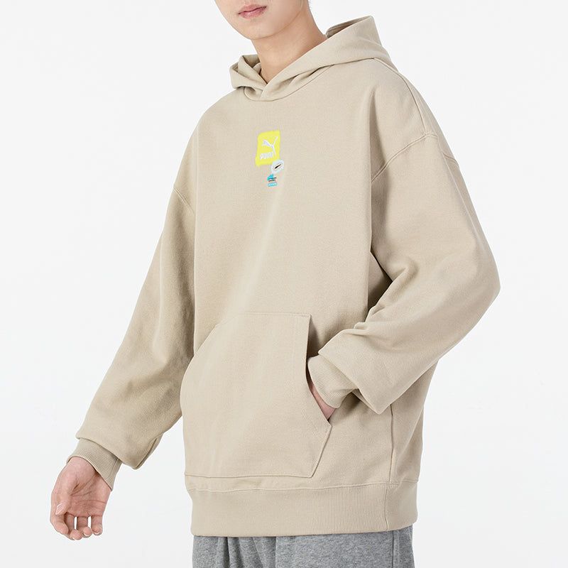 Puma Oversize Trend Graphic Logo Hoodie 'Beige' 536061-64 sold by KicksCrew product image thumbnail 5