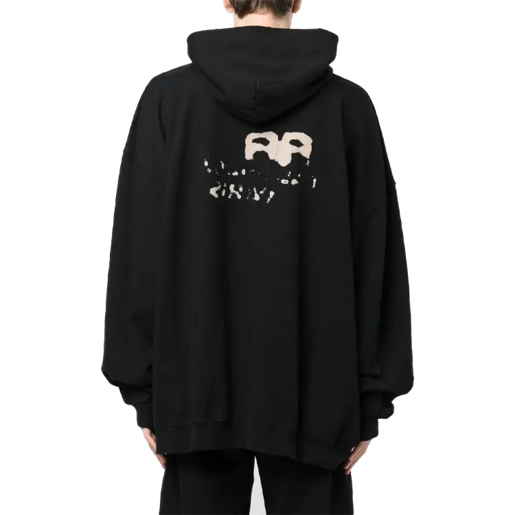 Balenciaga Hand-Drawn BB Icon Hoodie Large Fit 'Black' 620973TNVQ11059 sold by KicksCrew product image thumbnail 3