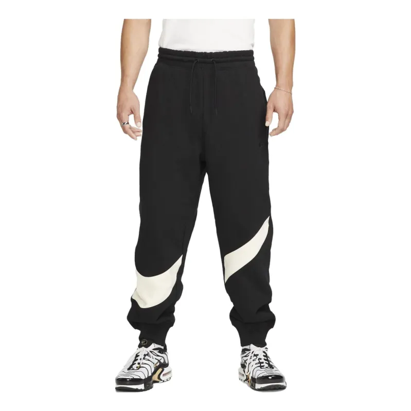 Nike Swoosh Fleece Pants 'Black' DX0565-013 sold by KicksCrew