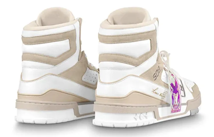 LOUIS VUITTON Trainer Ankle Sneakers 'Beige' 1A7P27 sold by KicksCrew product image thumbnail 3