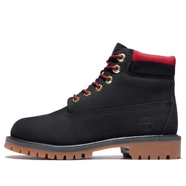 (GS) Timberland 6 Inch Premium Waterproof Boots 'Black Red' A2FNV001 sold by KicksCrew
