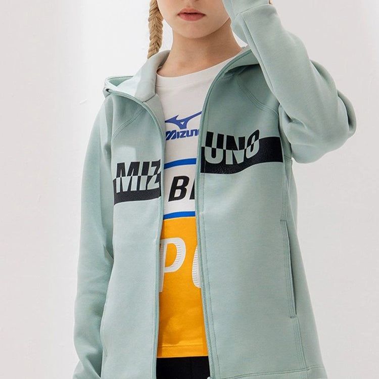 (GS) Mizuno Graphic Casual Hoodie 'Teal' 32CA2A52 sold by KicksCrew product image thumbnail 3