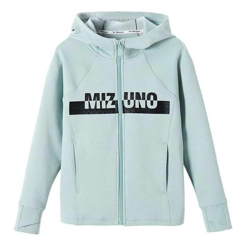 (GS) Mizuno Graphic Casual Hoodie 'Teal' 32CA2A52 sold by KicksCrew