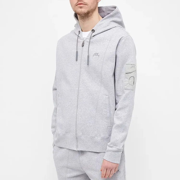 A-COLD-WALL* Essential Logo Zip Hoodie 'Grey Melange' ACWMW031-GREMEL sold by KicksCrew product image thumbnail 3