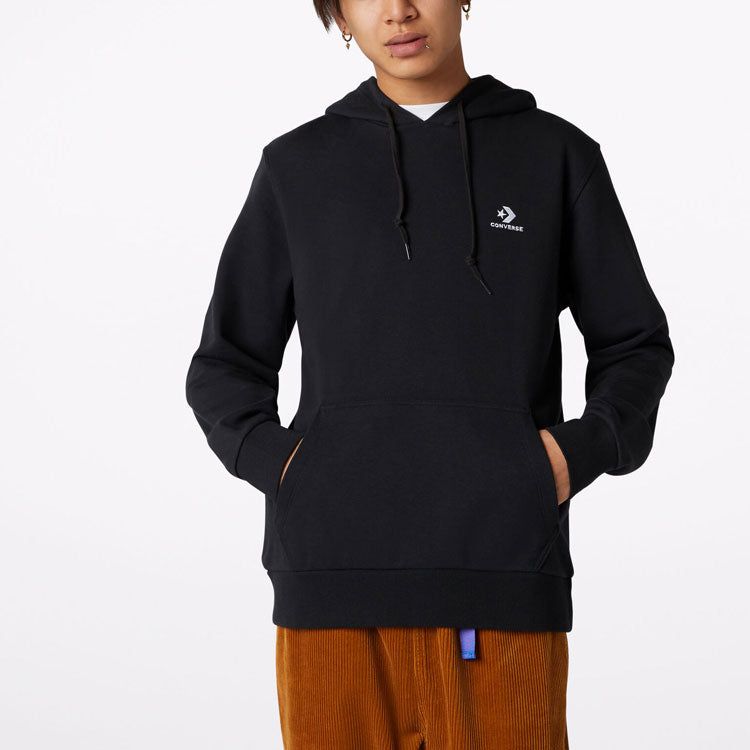 Converse Embroidered Star Chevron French Terry Pullover Hoodie 'Black' 10020343-A01 sold by KicksCrew product image thumbnail 4