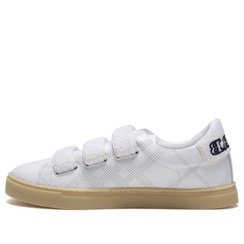 Burberry Bert Velcro Strap Perforated Leather Sneakers 'White' 80054541 sold by KicksCrew