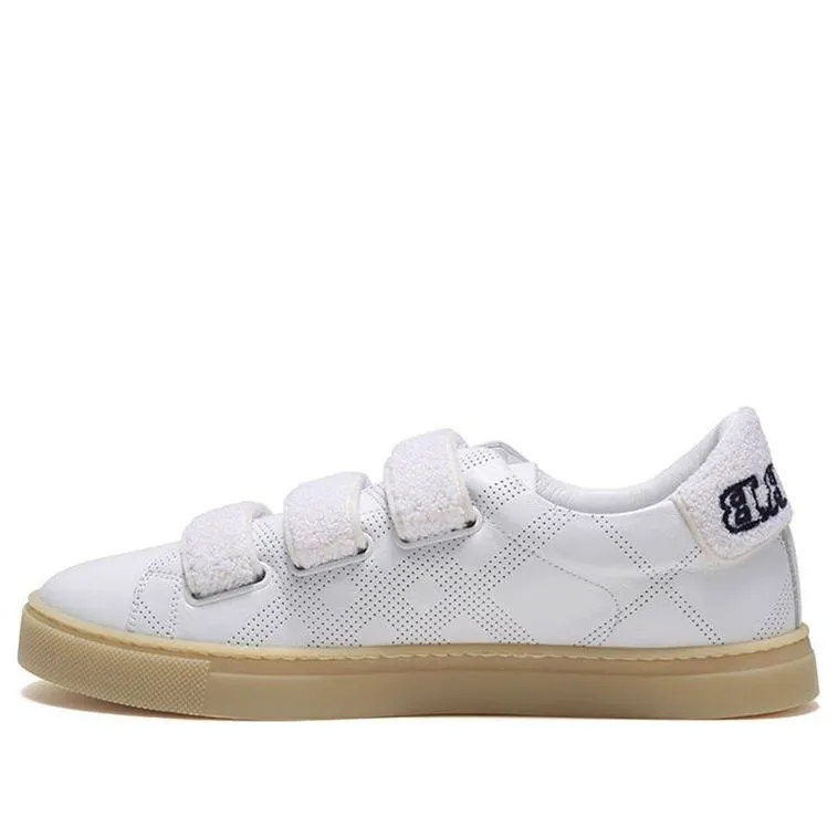 Burberry Bert Velcro Strap Perforated Leather Sneakers 'White' 80054541 sold by KicksCrew