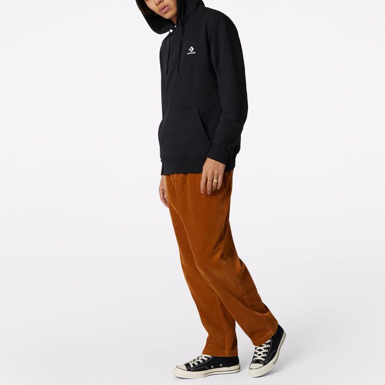 Converse Embroidered Star Chevron French Terry Pullover Hoodie 'Black' 10020343-A01 sold by KicksCrew product image thumbnail 3