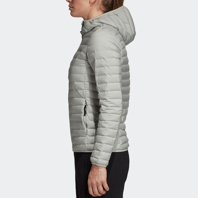 (WMNS) Adidas Varilite Soft Hooded Jacket 'Silver Grey' CY8734 sold by KicksCrew product image thumbnail 4
