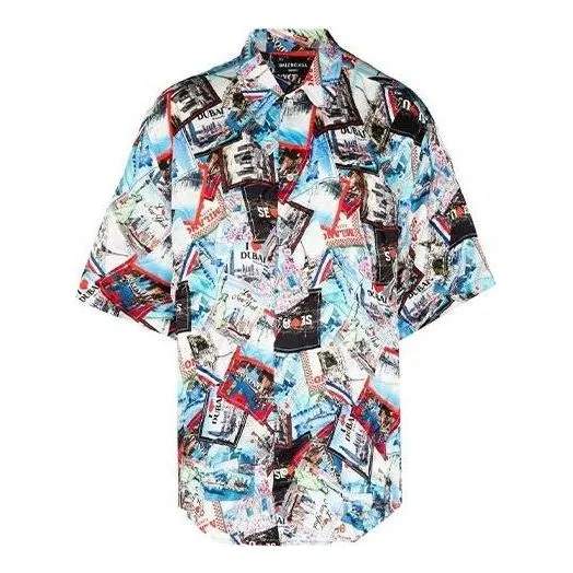 Balenciaga All Over Cities Minimal Shirt 'Multicolor' 681813TML058470 sold by KicksCrew