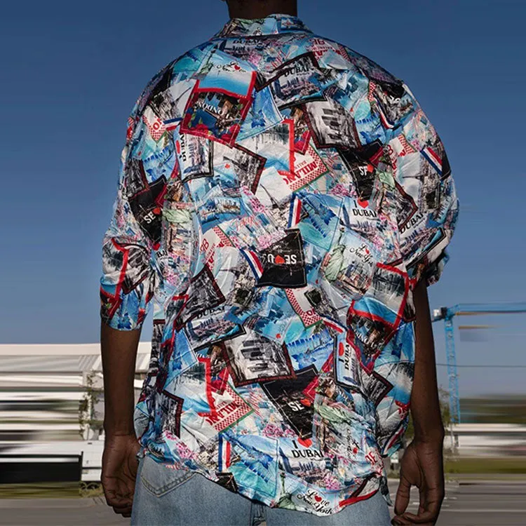 Balenciaga All Over Cities Minimal Shirt 'Multicolor' 681813TML058470 sold by KicksCrew product image thumbnail 3