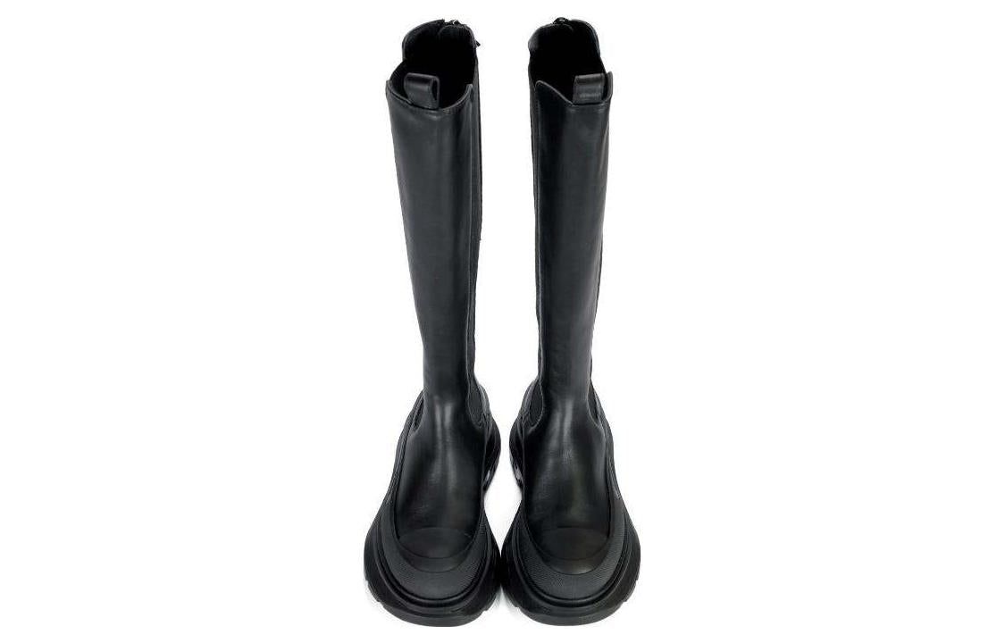 (WMNS) Alexander McQueen Tread Leather Over-The-Knee Boots 'Black' 707682WHZ661000 sold by KicksCrew product image thumbnail 3