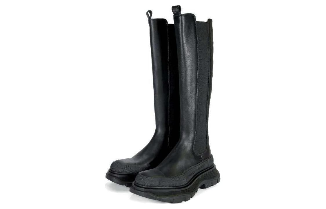 (WMNS) Alexander McQueen Tread Leather Over-The-Knee Boots 'Black' 707682WHZ661000 sold by KicksCrew product image thumbnail 2
