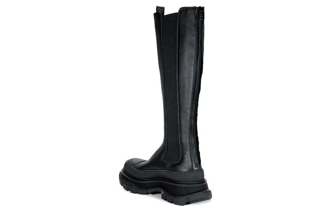 (WMNS) Alexander McQueen Tread Leather Over-The-Knee Boots 'Black' 707682WHZ661000 sold by KicksCrew product image thumbnail 4