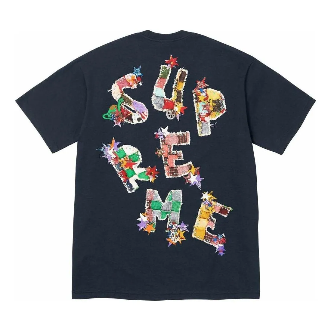 Supreme Patchwork T-Shirt 'Navy' SUP-SS24-009 sold by KicksCrew product image thumbnail 2