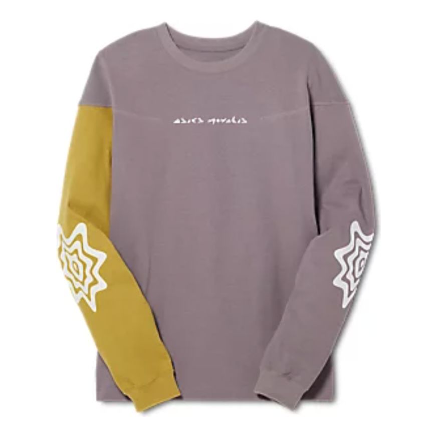 Asics Novalis Bixance Long Sleeve Top 'Pewter Purple Medallion Yellow' 2203A232-500 sold by KicksCrew