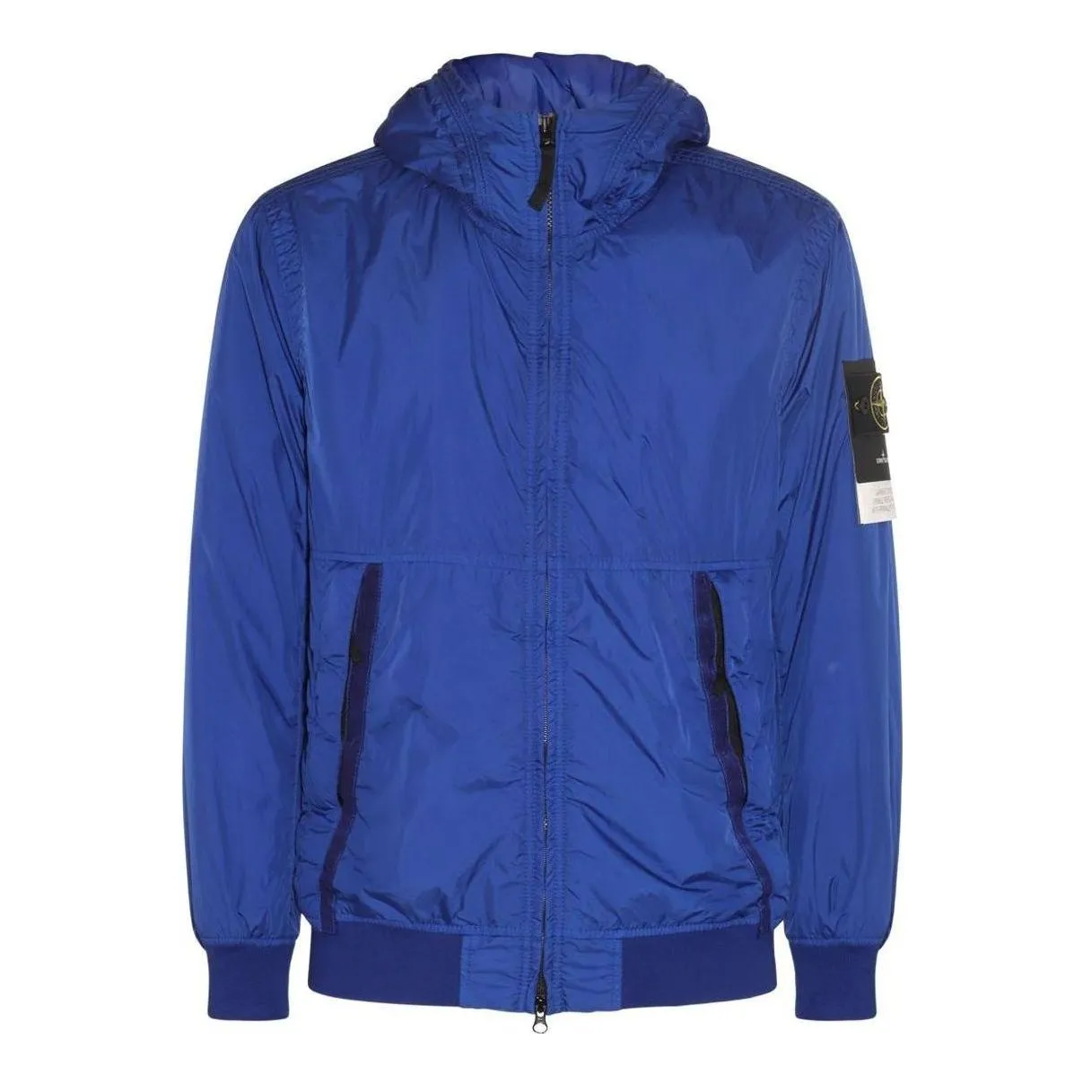 STONE ISLAND Logo Patch Hooded Track Jacket 'Blue' 791540823-V0022 sold by KicksCrew