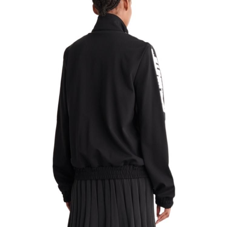 (WMNS) Off-White Logo-Tape Track Jacket 'Black' OWVL016C99JER0011000 sold by KicksCrew product image thumbnail 3