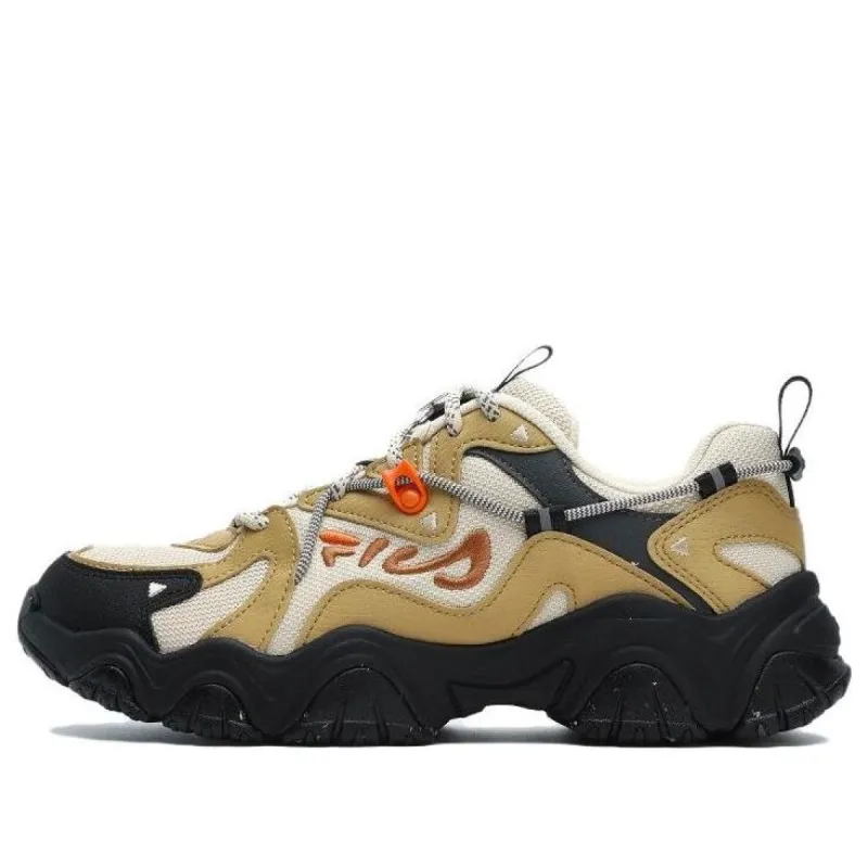 (WMNS) FILA Fluid 4 Low Shoes 'Tan White Black' F12W342107FFC sold by KicksCrew