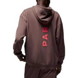 Air Jordan x Paris Saint-Germain Pullover Hoodie 'Plum Eclipse Bright Crimson' DM3096-291 sold by KicksCrew