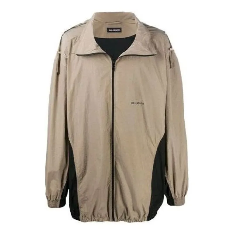 Balenciaga Oversized Zip-Up Lightweight Track Jacket 'Neutrals' 625510TDO139577 sold by KicksCrew