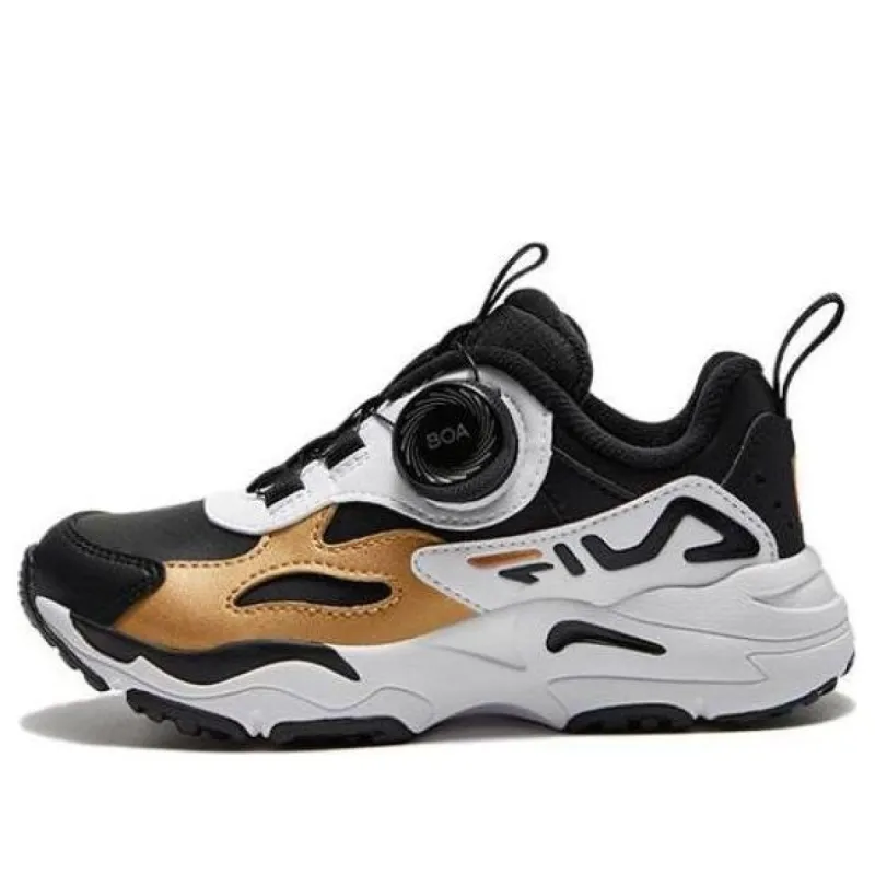 (PS) FILA BOA Classic Vintage Shoes 'Black White Gold' K14B341191PBG sold by KicksCrew