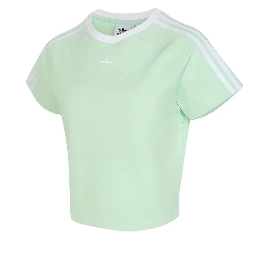 (WMNS) adidas Adicolor 3-Stripes Cali T-Shirt 'Green White' JC8705 sold by KicksCrew