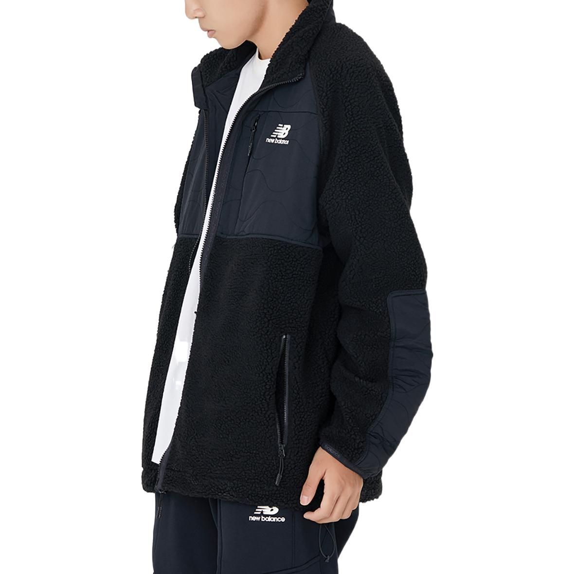 New Balance Lifestyle Cotton Warm Coat 'Black White' AMJ23326-BK sold by KicksCrew product image thumbnail 5