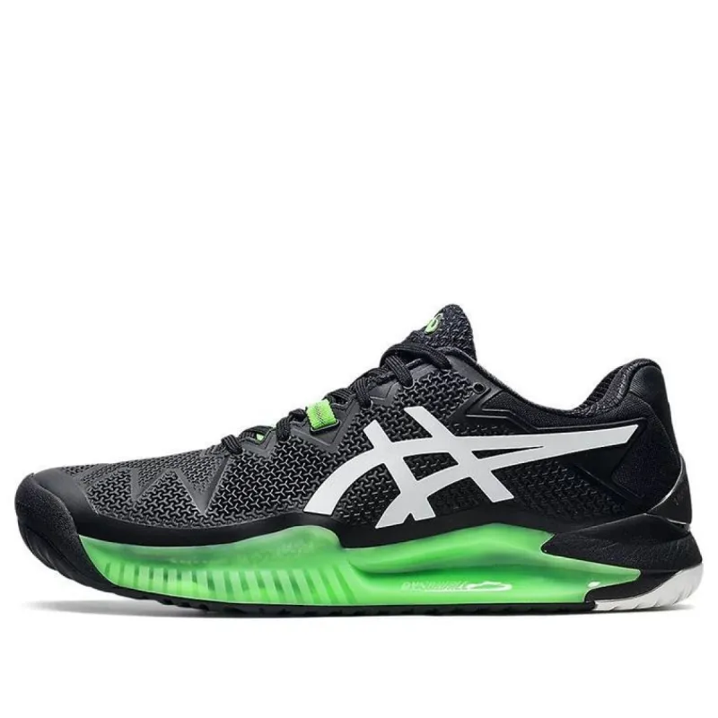ASICS Gel-Resolution 8 'Black Green Gecko' 1041A076-003 sold by KicksCrew