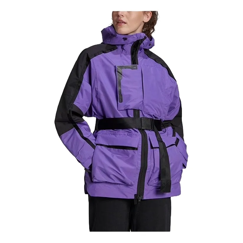 (WMNS) adidas Terrex Jacket CW Xploric RAIN.RDY Jacket 'Purple' HF8461 sold by KicksCrew product image thumbnail 2